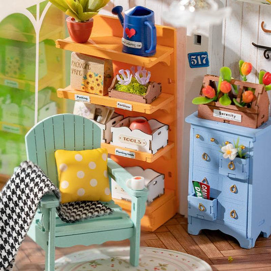 Rolife Mengyu Flower Minature House DIY Building Toys With LED Light For Gifts - Here2Save