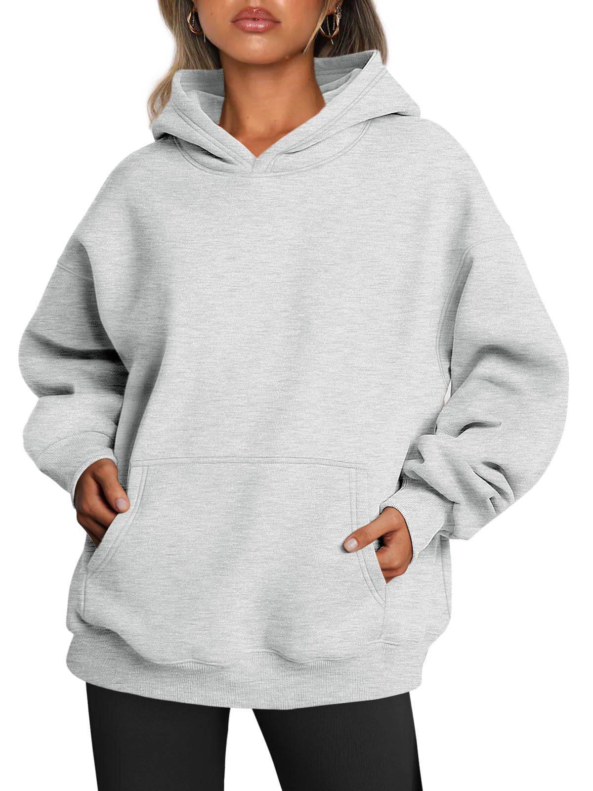 Women's Oversized Hoodies Fleece Loose Sweatshirts With Pocket Long Sleeve Pullover Hoodies Sweaters Winter Fall Outfits Sports Clothes - Here2Save