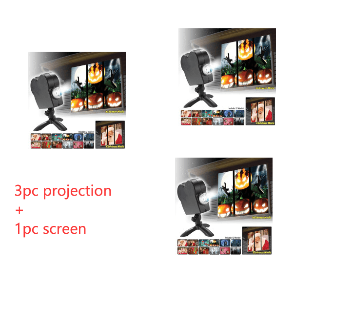 Halloween Christmas Laser Projector 12 Movies Disco Light Mini Window Home Theater Projector Indoor Outdoor Projector - Here2Save
