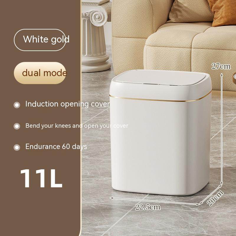Smart Trash Can With Lid For Bedroom And Living Room Kitchen Storage Box Trash Can Induction Small Car Box Automatic Smart Dustbin Smart Trash Bin - Here2Save