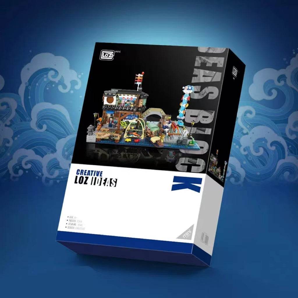 Japanese Style Fish Stall Small Particle Assembling Building Blocks - Here2Save