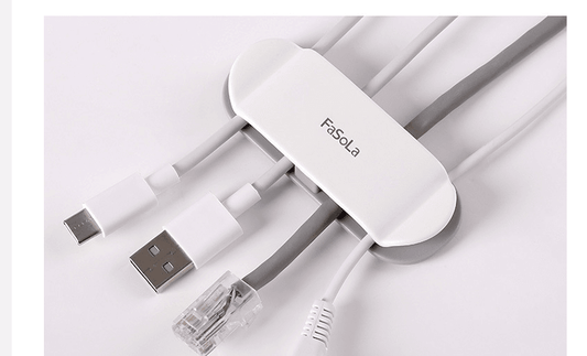 Hole-free Data Cable Plug Holder Double Clamp Position - Here2Save