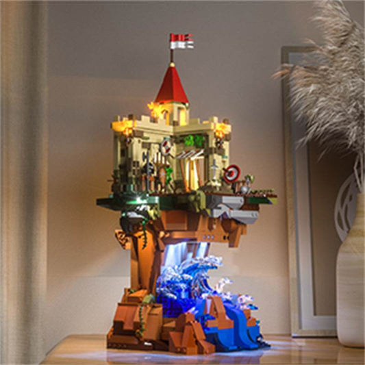 Cliff Castle Middle Ages LED Block Lighting Toys - Here2Save