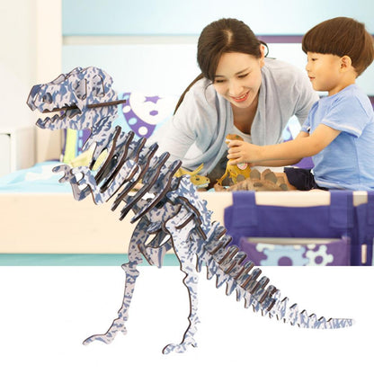 Rex Wooden 3D Puzzle Model Laser DIY Children's Puzzle Simulation Dinosaur Toys