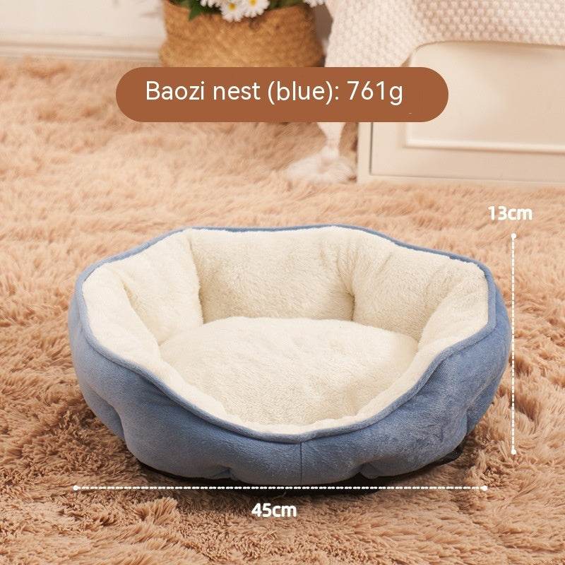 Pet Short Plush Shell Dumpling Nest Fleece Warm - Here2Save