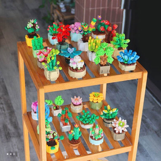 Children's Meat Flower Assembly Plant Small Particle Building Block Toy - Here2Save