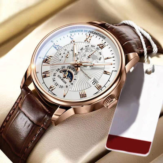 Fashion Personality Business Belt Watch Men - Here2Save