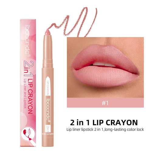 Two-in-one Lip Liner Long Lasting Waterproof Matte - Here2Save