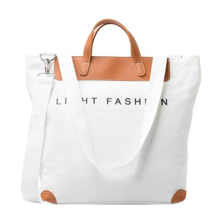 Canvas Shoulder Bag Women Ins Fashion Messenger Crossbody Bags Large Capacity Totes Handbag - Here2Save