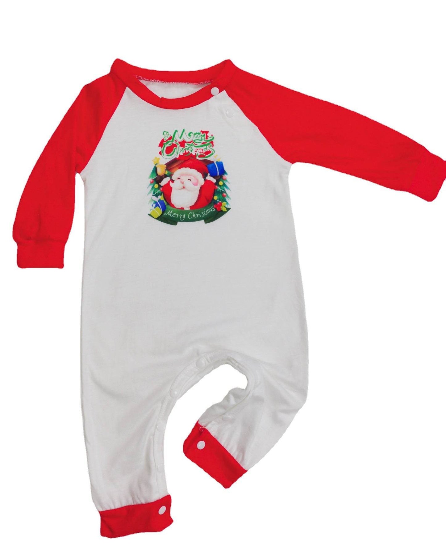 Christmas Parent-Child Clothes Set Long Sleeve T-Shirt Plaid Pants Family Matching Pajamas - Here2Save