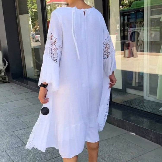 Women's Long Lace Shirt Dress - Here2Save