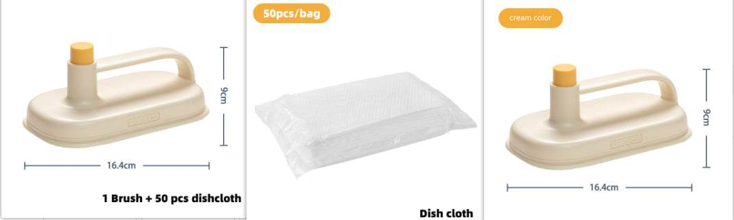 Kitchen Bathroom Toilet Cleaning Magic Brush Glass Wall Cleaning Bath Brush Handle Cleaning Rag Ceramic Window Slot Clean Brush Kitchen Gadgets - Here2Save