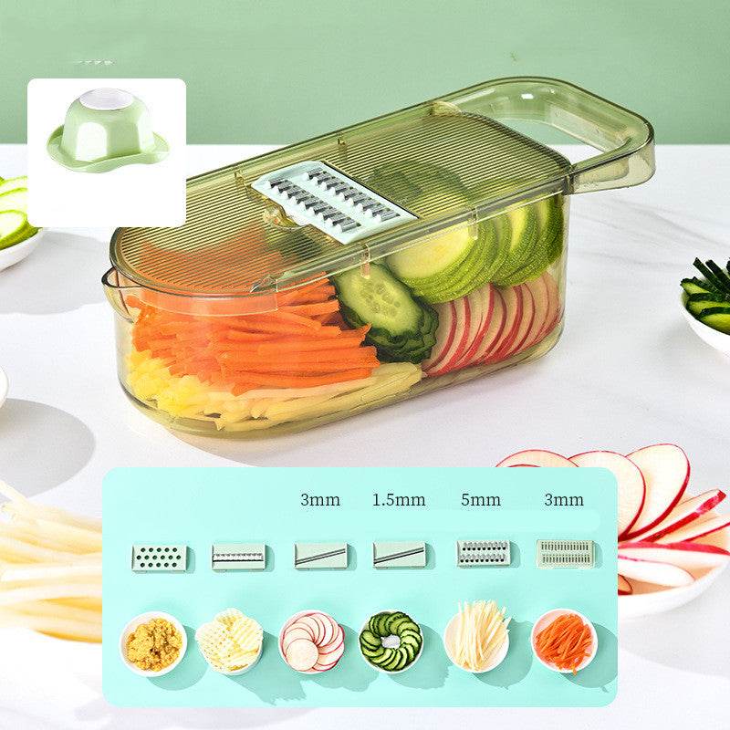 Multifunction Transparent Vegetable Cutter Steel Blade Potato Slicer Fruit Shred Dicing Blades Carrot Cheese Grater Chopper Kitchen Gadgets - Here2Save