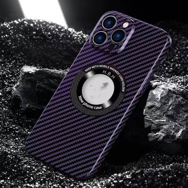 Carbon Fiber Magnetic Wireless Charger Drop-resistant Protective Cover - Here2Save
