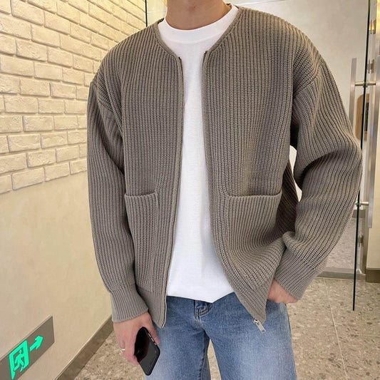 Fashion Trendy Ins Trendy Knitted Cardigan Men's Sweater - Here2Save