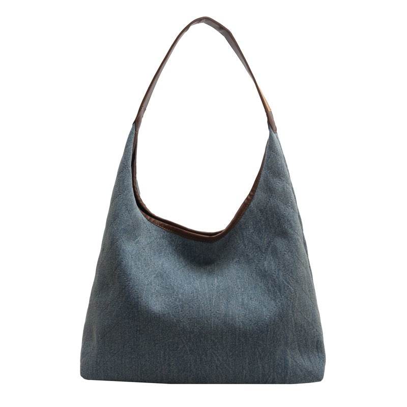 Denim Canvas Bucket Bag Fashion Large Capacity Shoulder Bags For Women Tote Handbag Female Shopping Bags - Here2Save