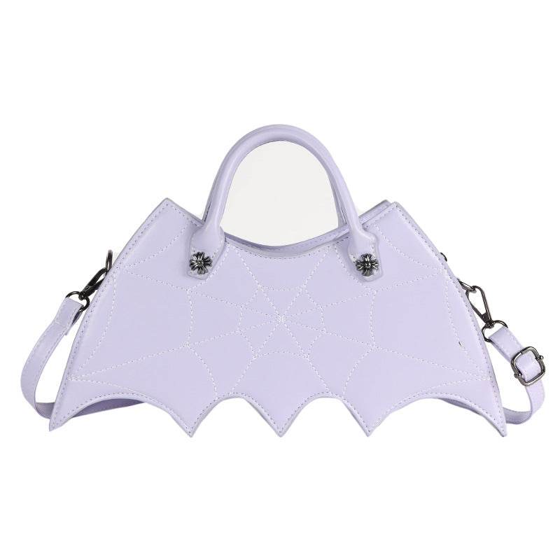 Halloween Spider Web Shape Shoulder Bags Personality Batgirl Tide Pu Handbags Fashoin Messenger Crossbody Bag - Here2Save