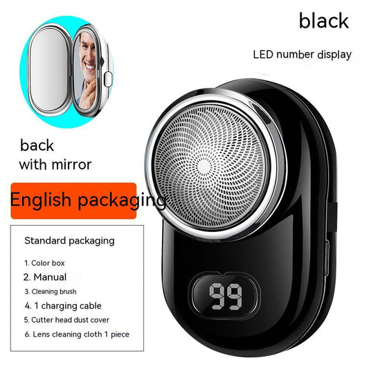 With Mirror Type-c Fast Charge Shaver Washing Portable - Here2Save