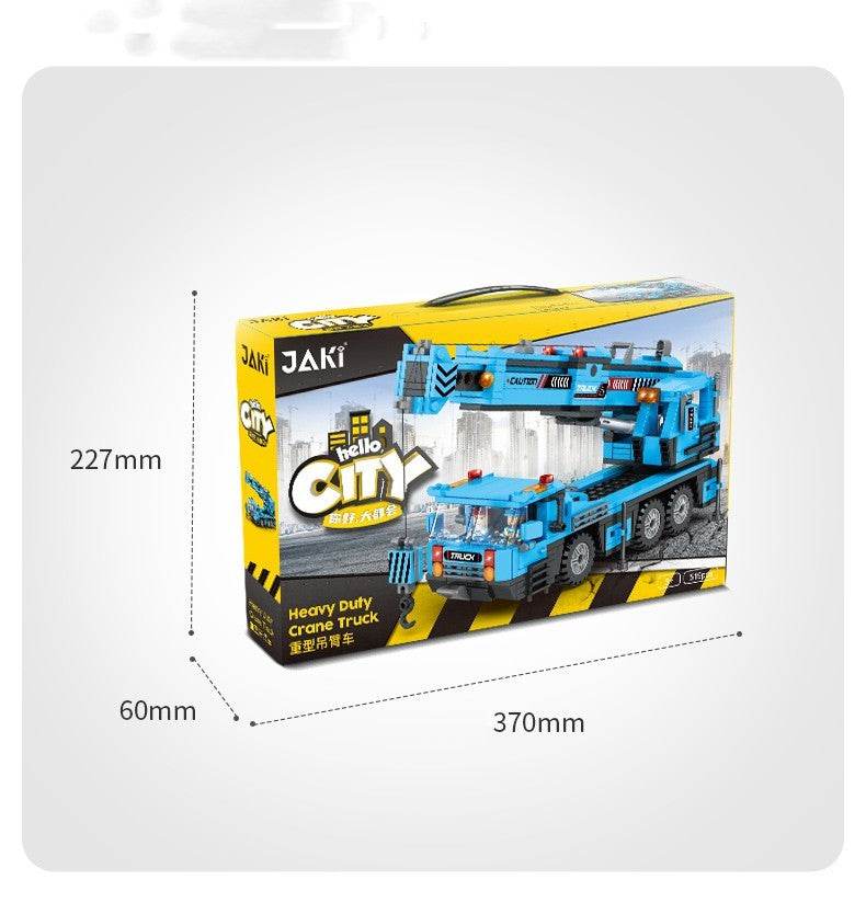 Children's Small Particle Building Blocks Toys Assembling Engineering Car Crane Excavator Intelligence Brain Assembly Boy Gift - Here2Save