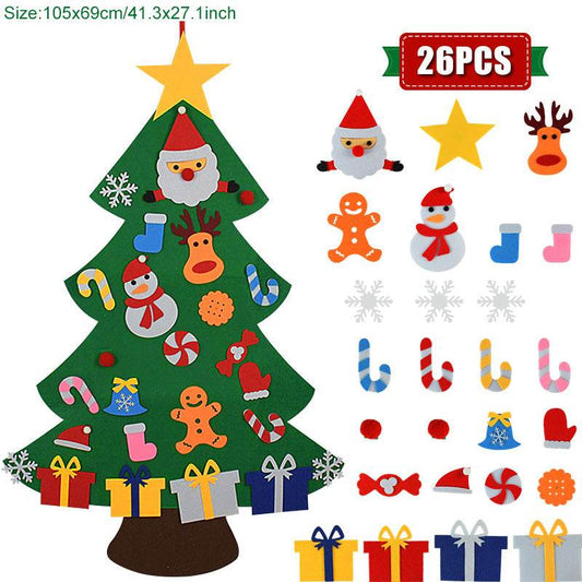 DIY Felt Christmas Tree Ornaments For Kids - Here2Save