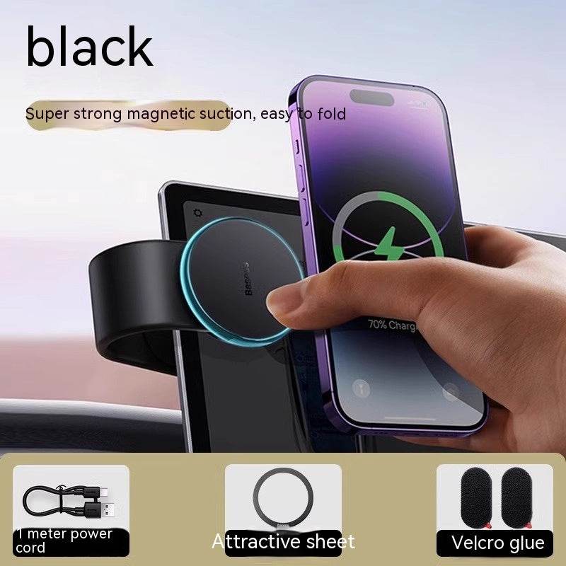 Magnetic Bendable Car Mobile Phone Holder Wireless Charger Phone Holder 15W Car Dash Mount Compatible With Phone - Here2Save