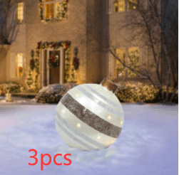 Christmas Ornament Ball Outdoor Pvc 60CM Inflatable Decorated Ball PVC Giant Big Large Balls Xmas Tree Decorations Toy Ball - Here2Save
