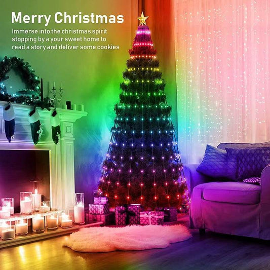 Christmas Light String Remote Control Point Control Line Light String Intelligent Lamp String Ambient Decor Lights - Here2Save