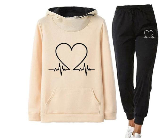 Men's And Women's Printed Sweater Suit - Here2Save