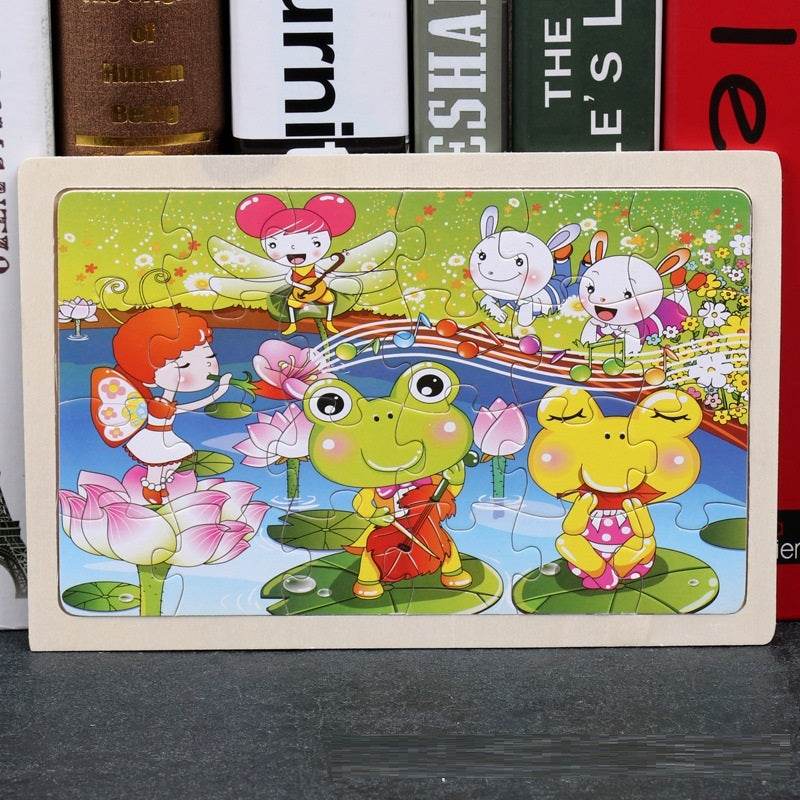 Cartoon Pictures 24 Pieces Of Wooden Jigsaw Puzzle - Here2Save