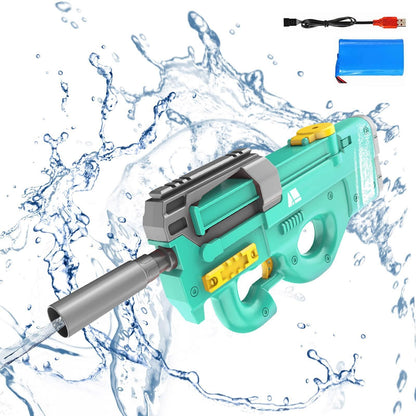 Nueva pistola de agua eléctrica P90, juguetes para niños de alta tecnología, piscina de playa al aire libre, pistola de agua de chorro de Gel de verano de gran capacidad para adultos