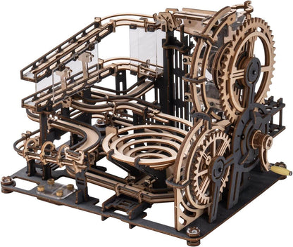 Robotime ROKR Marble Night City 3D Wooden Puzzle Games Assembly Waterwheel Model Toys For Children Kids Birthday Gift - Here2Save