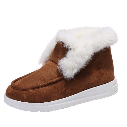 Snow Boots Warm Winter Shoes Plush Fur Ankle Boots Women - Here2Save