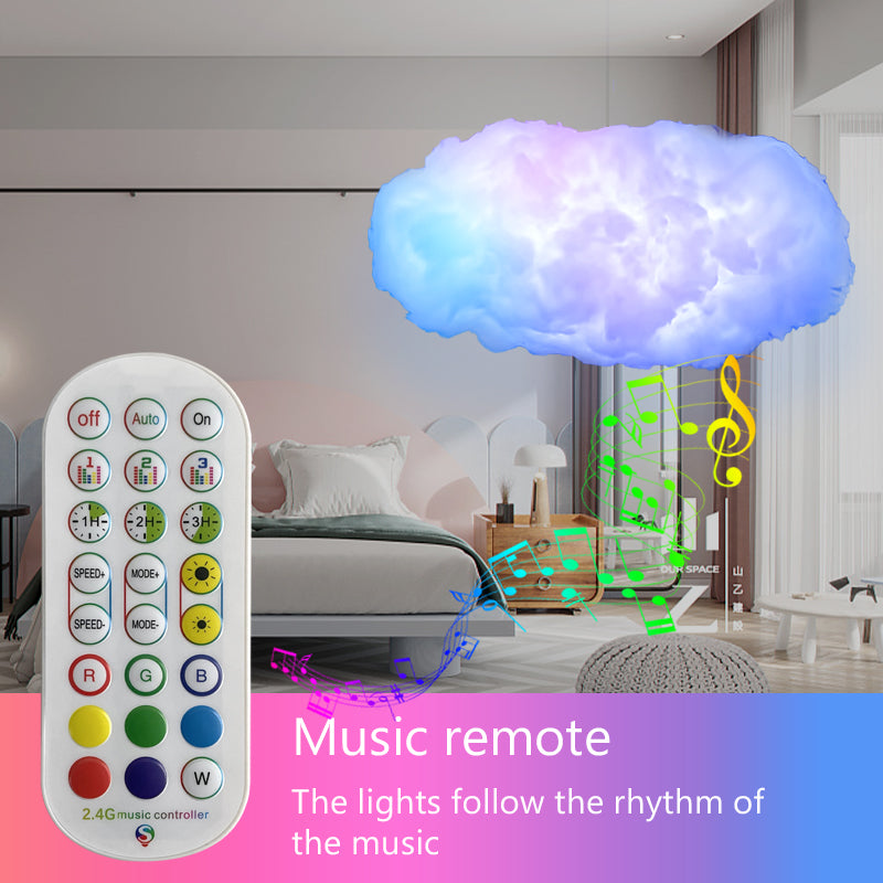 USB Cloud Light APP Control Music Synchronization 3D RGBIC Ambient Light Lightning Simulation Clouds Bedroom Room Light - Here2Save