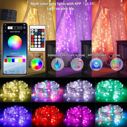 Smart Point Control Voice Control Lighting Chain Mobile Phone Bluetooth APP Control - Here2Save