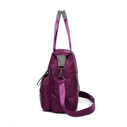 Bolso de hombro multibolsillo de gran capacidad para mujer, bolsos impermeables de nailon, bandoleras cruzadas informales para ir al trabajo