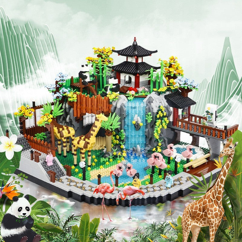 Building Series 822 Zoo Adult Assembled Building Ornaments Building Blocks