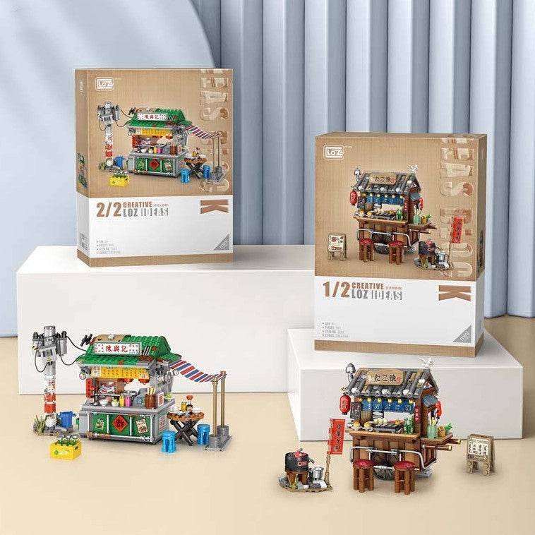 Hong Kong-style Food Stall Streetscape Puzzle Building Blocks Children's Toys - Here2Save