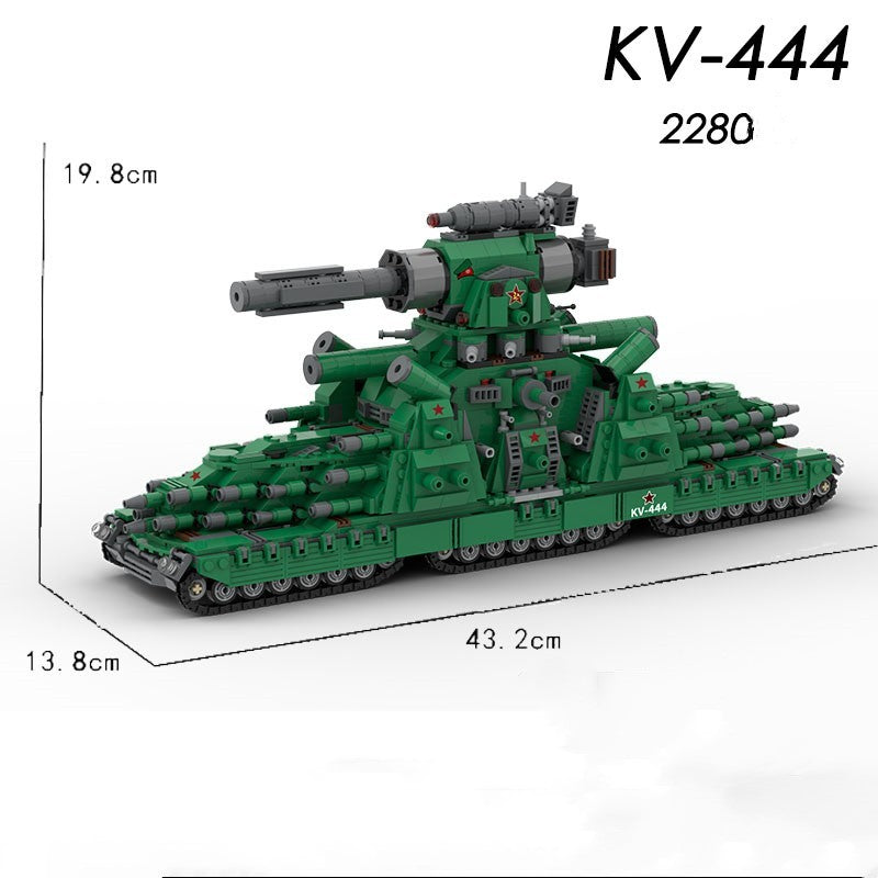 Compatible Building Blocks MOC Restore World Of Tanks KV99KV-44 Model Piecing  Boy Birthday Gift