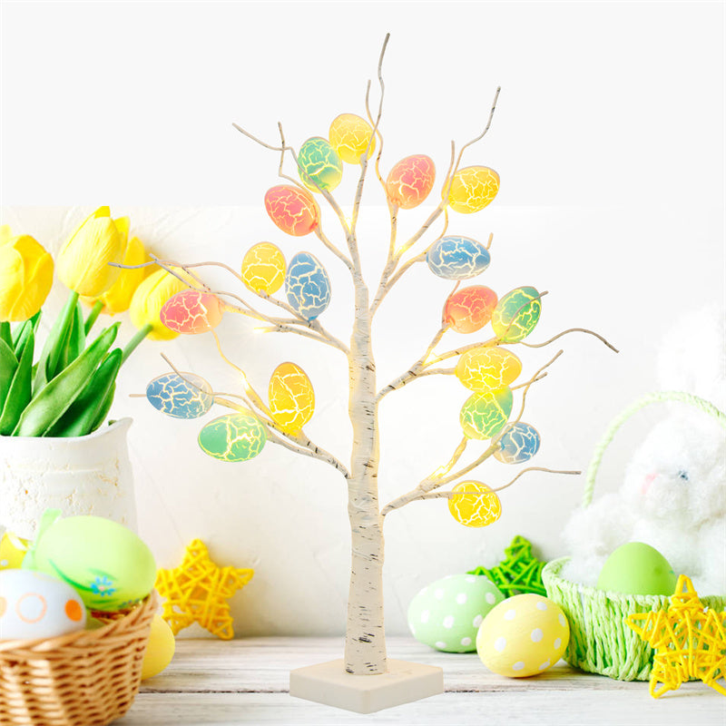 Easter Decoration 60cm Birch Tree Home Easter Egg LED Light Gift Spring Party Tabletop Ornaments Light Easter Party Kids Gifts - Here2Save