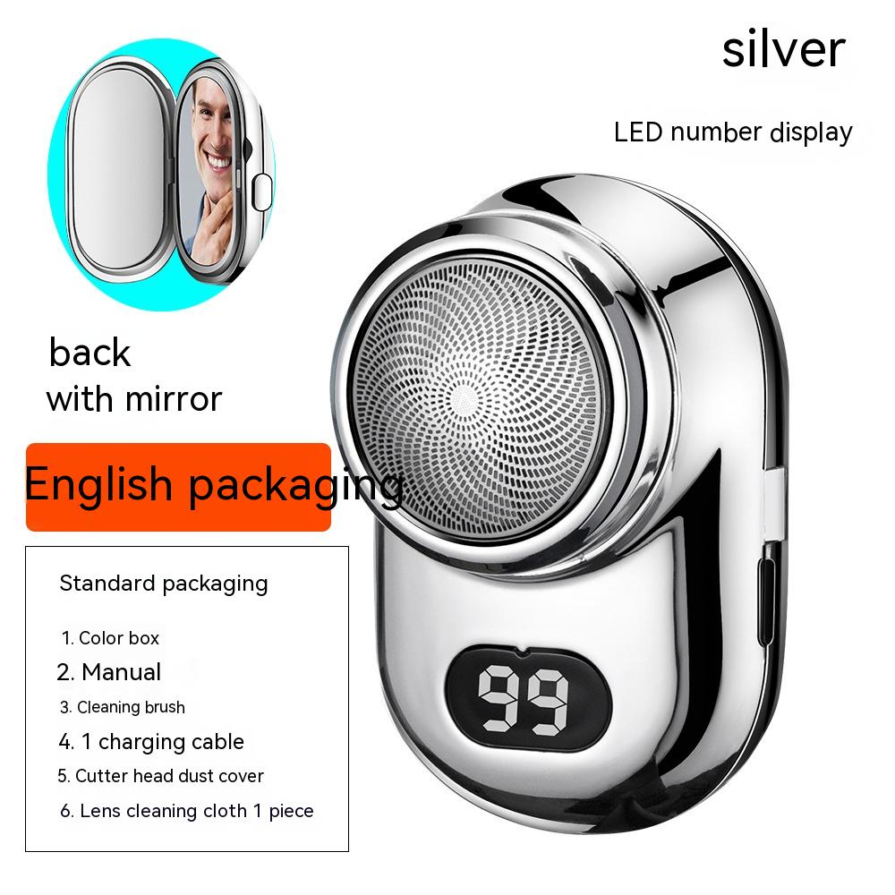 With Mirror Type-c Fast Charge Shaver Washing Portable