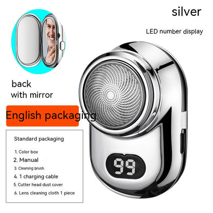 With Mirror Type-c Fast Charge Shaver Washing Portable