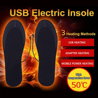 USB Heated Shoes Insoles Can Be Cut Winter Warm Heating Insoles Pad Feet For Boots Sneaker Shoes