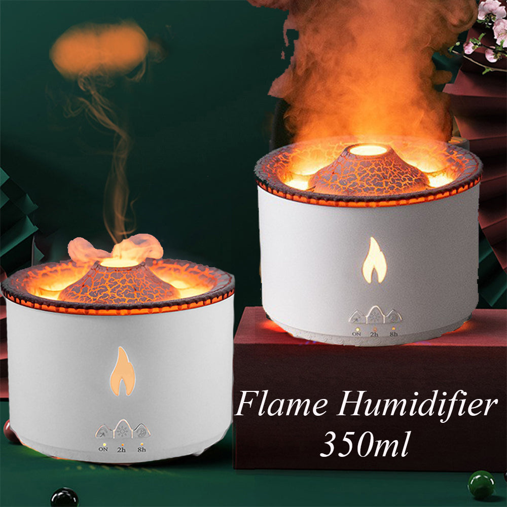 New Creative Ultrasonic Essential Oil Humidifier Volcano Aromatherapy Machine Spray Jellyfish Air Flame Humidifier Diffuser - Here2Save