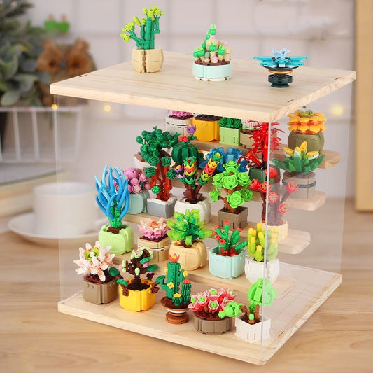 Children's Meat Flower Assembly Plant Small Particle Building Block Toy