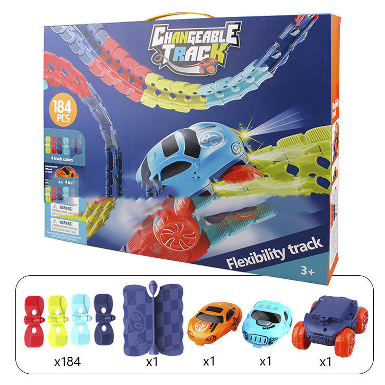 Variety Of Flexible Assembling Electric Light Rail Toy Car