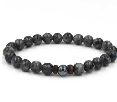 Personality Men's Black Volcanic Stone Bracelet - Here2Save