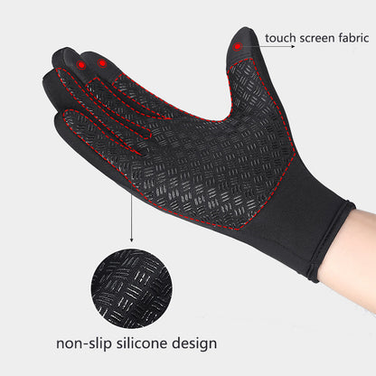 Winter Gloves Touch Screen Riding Motorcycle Sliding Waterproof Sports Gloves With Fleece - Here2Save