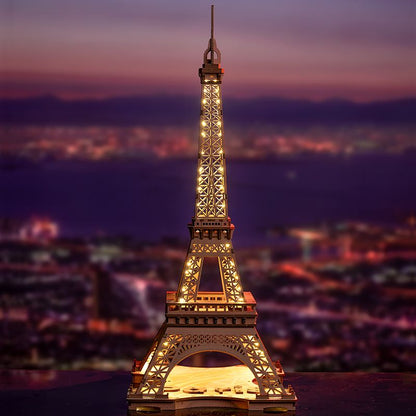 Rolife La Noche De La Torre Eiffel Rompecabezas Grande De Madera Con 4 Espectáculos De Luces Para Regalo