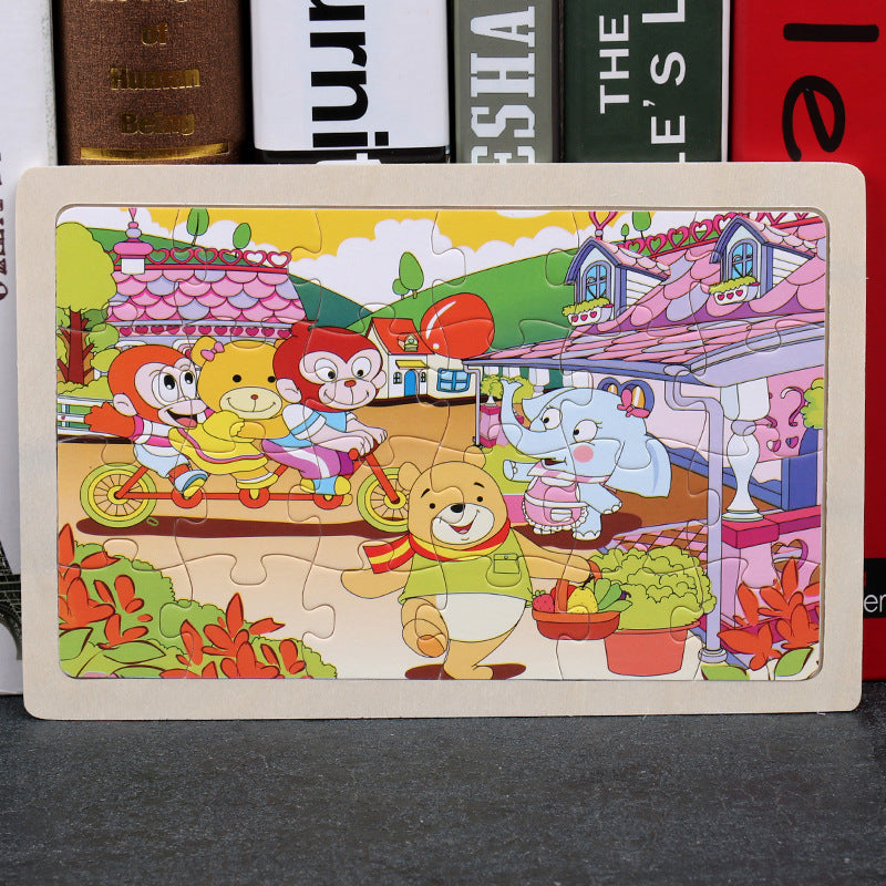 Cartoon Pictures 24 Pieces Of Wooden Jigsaw Puzzle