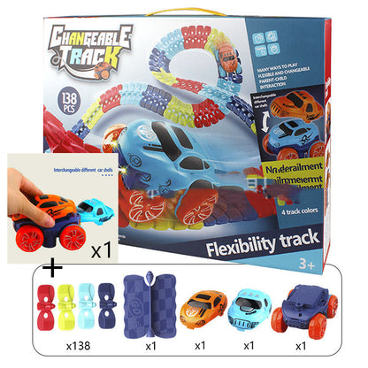 Variety Of Flexible Assembling Electric Light Rail Toy Car